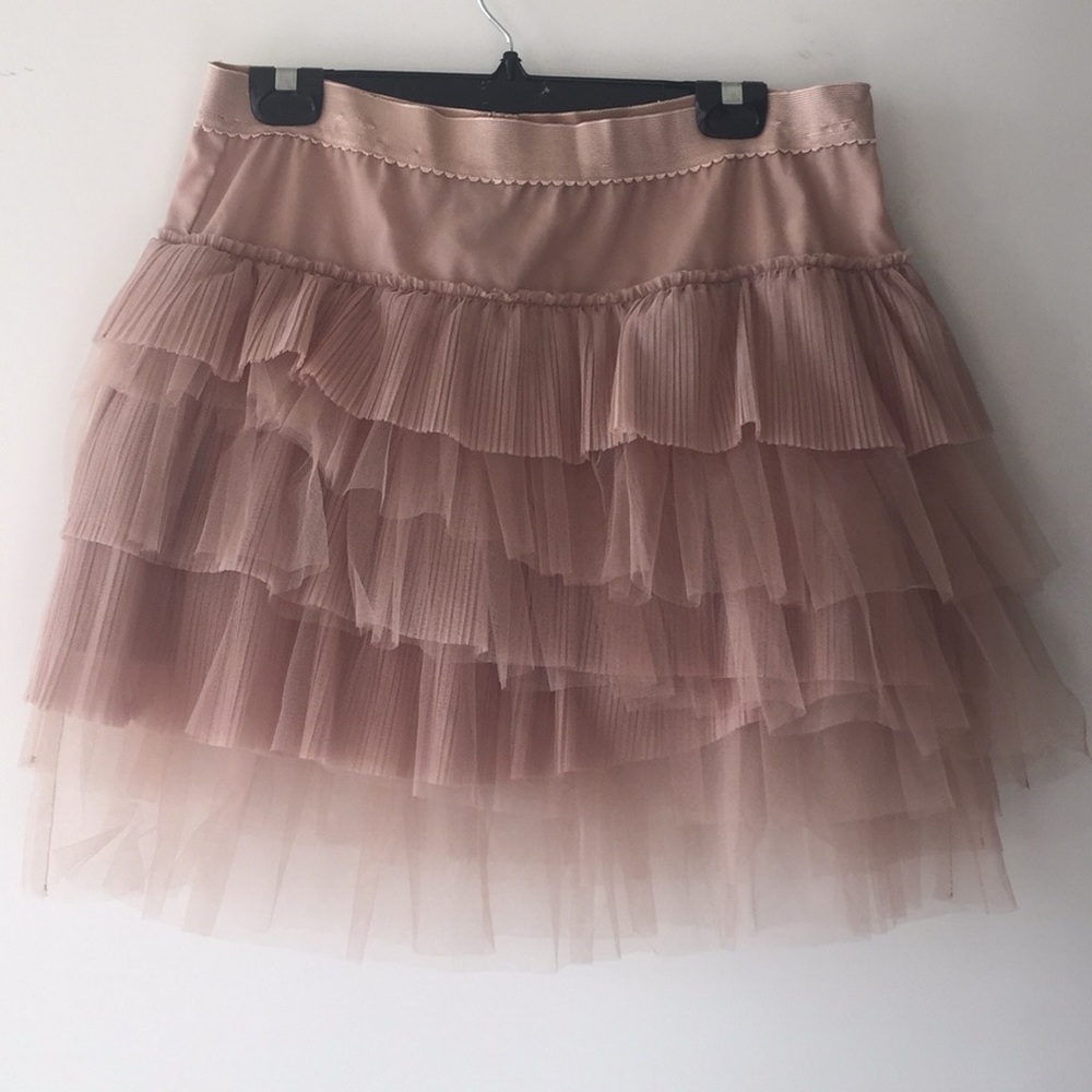 Nude BCBGMAXAZRIA Tutu crinoline Skirt NWT